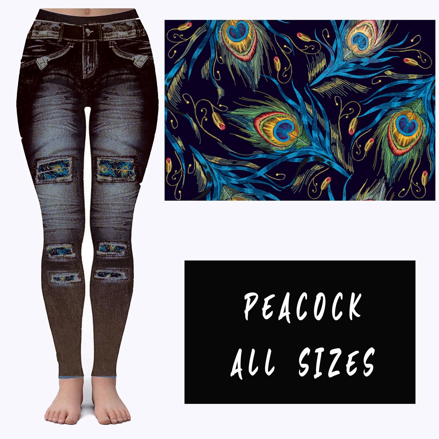 LEGGING JEAN RUN-PEACOCK (ACTIVE BACK POCKETS)