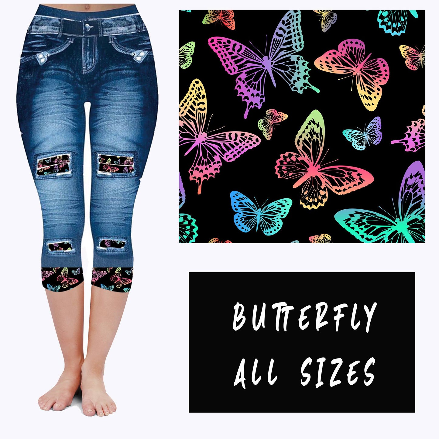 LEGGING JEAN RUN-BUTTERFLY (ACTIVE BACK POCKETS)