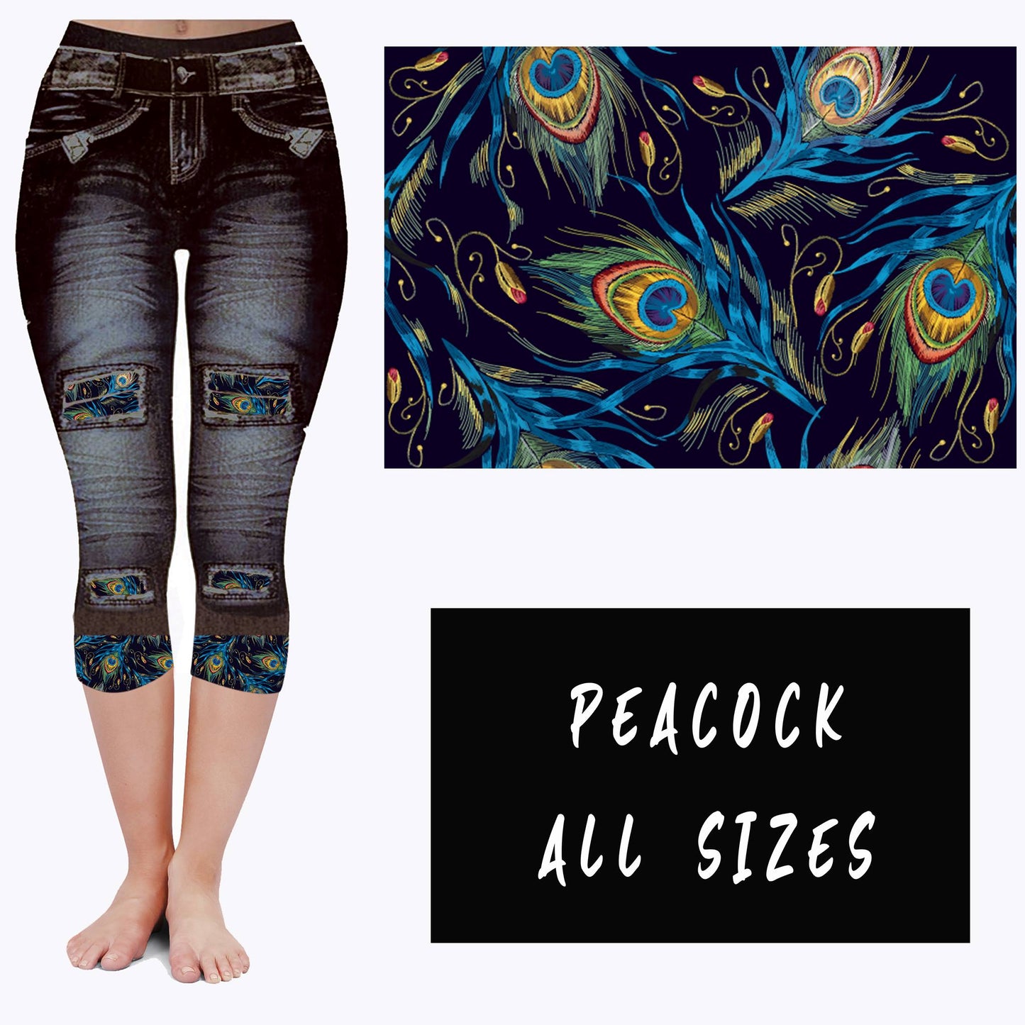 LEGGING JEAN RUN-PEACOCK (ACTIVE BACK POCKETS)