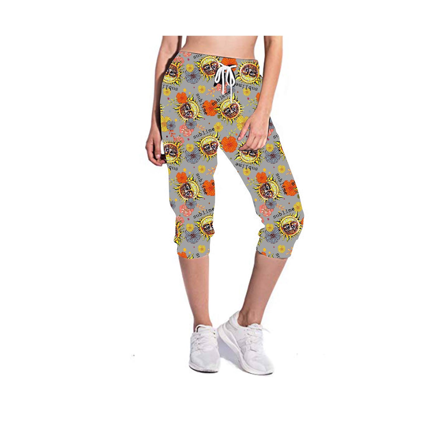 BAND RUN 2- SANTERIA FLORAL LEGGINGS/CAPRI/JOGGERS