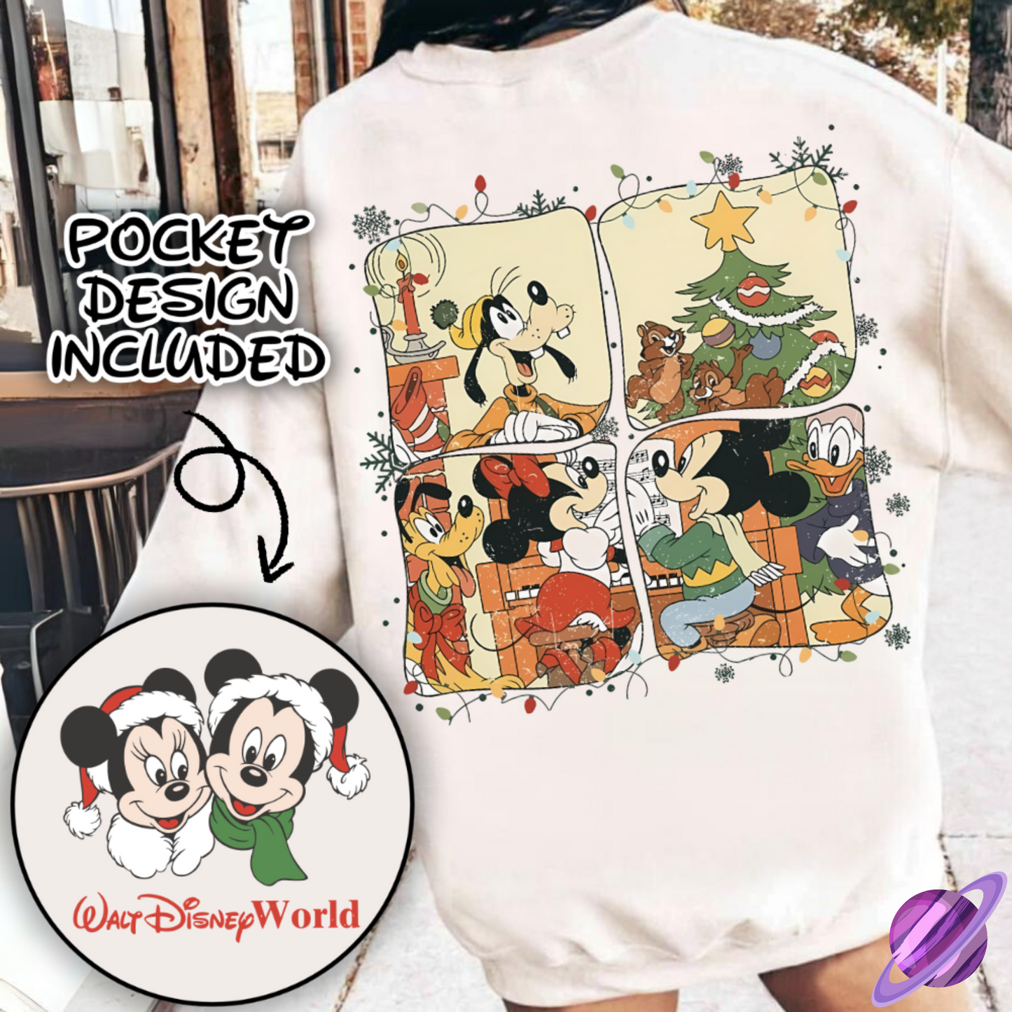 CELEBRATE SWEATSHIRT W/ POCKET PRINT