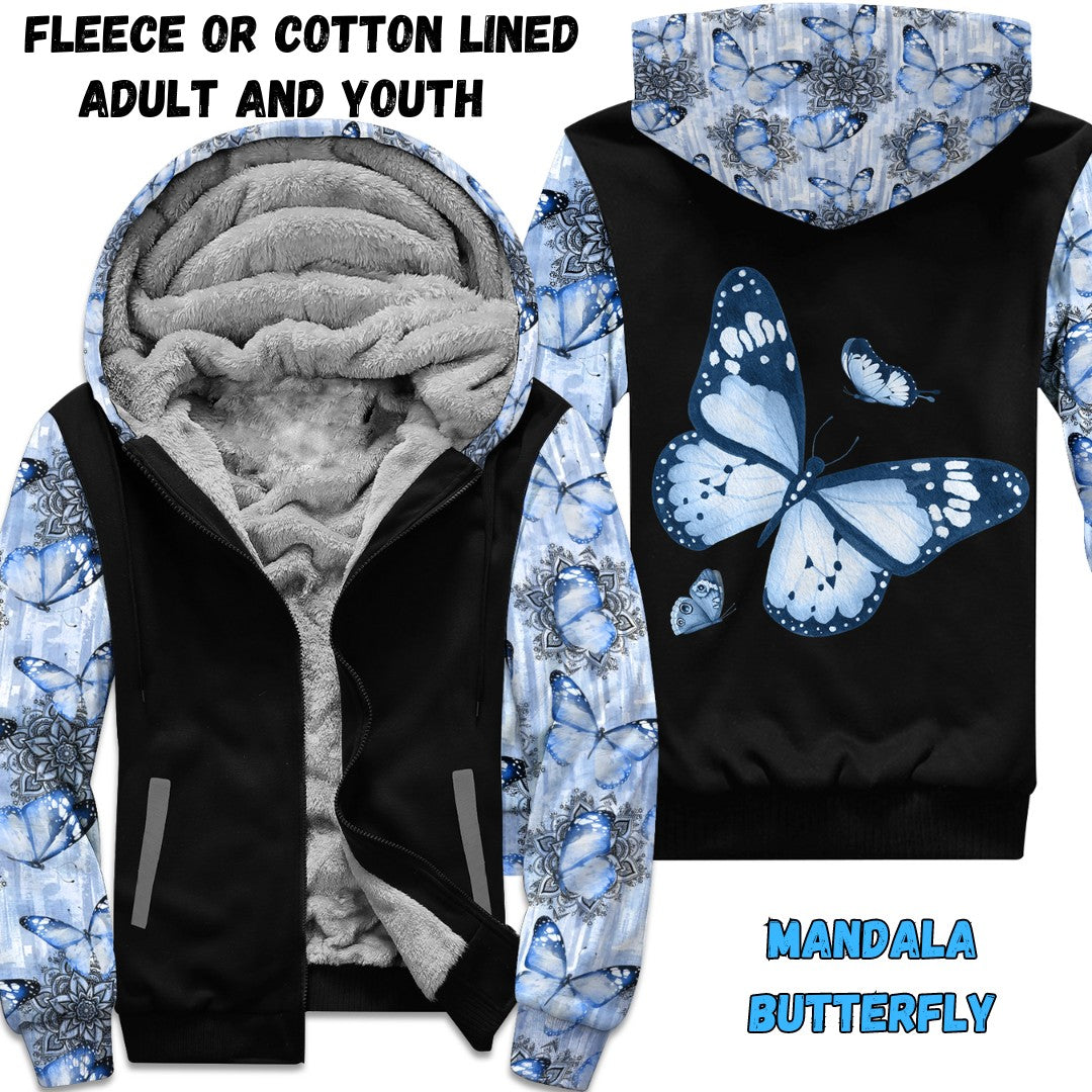 MANDALA BUTTERFLY- FLEECE/COTTON LINED JACKETS RUN 12 PREORDER CLOSING 11/29