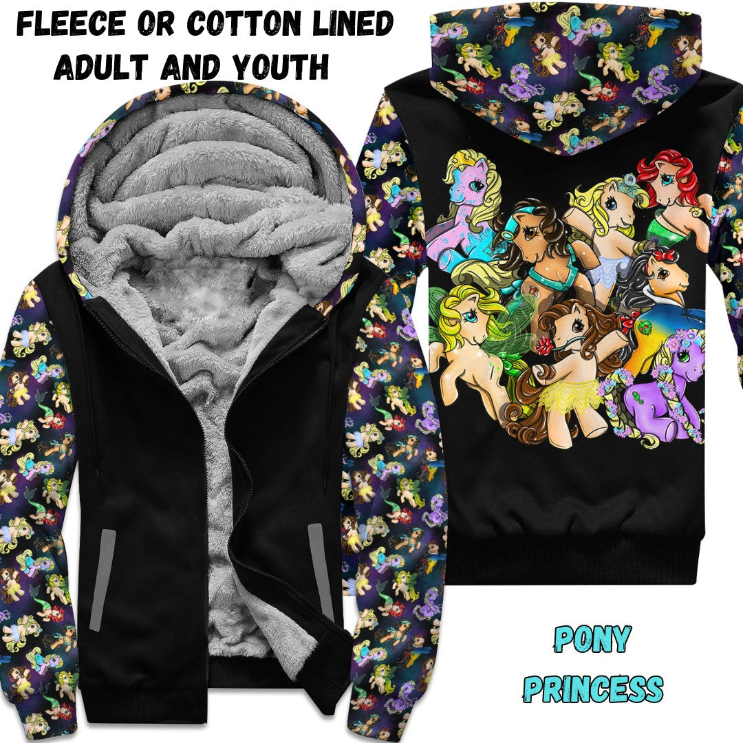 PONY PRINCESS- FLEECE/COTTON LINED JACKETS RUN 12 PREORDER CLOSING 11/29