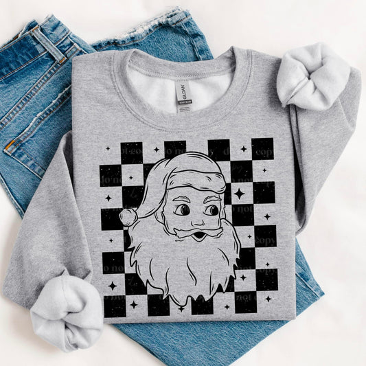 BW CHECKERED SANTA CREWNECK SWEATSHIRT