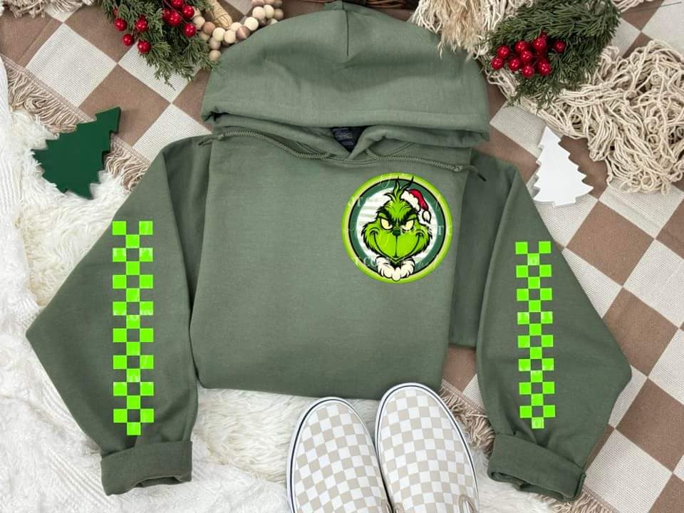 MEAN ONE TREE SERVICE HOODED SWEATSHIRT W/ SLEEVE PRINT