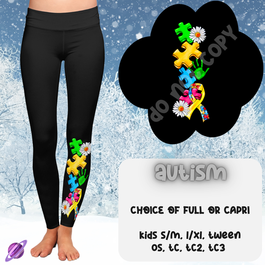 AUTISM - BOOT RUN 1 - LEGGING/CAPRI PREORDER CLOSING 10/8