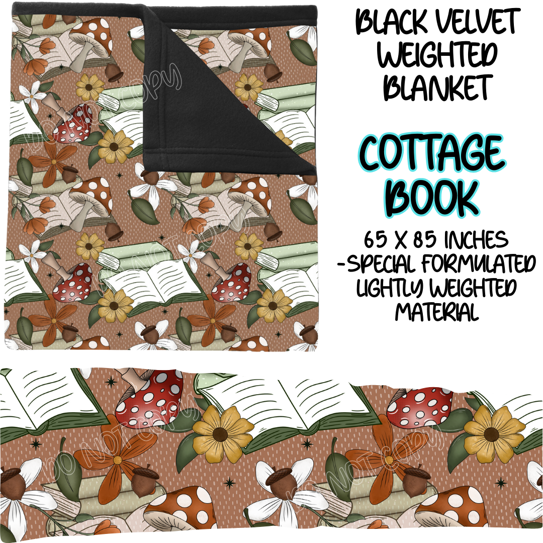 COTTAGE BOOK - BLACK VELVET WEIGHTED BLANKET ROUND 4 PREORDER CLOSING 10/16