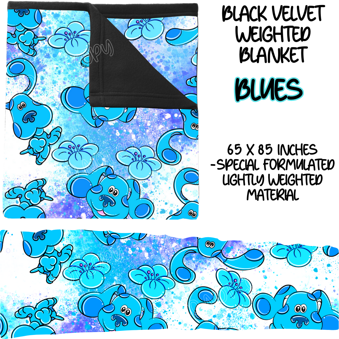 BLUES - BLACK VELVET WEIGHTED BLANKET ROUND 4 PREORDER CLOSING 10/16