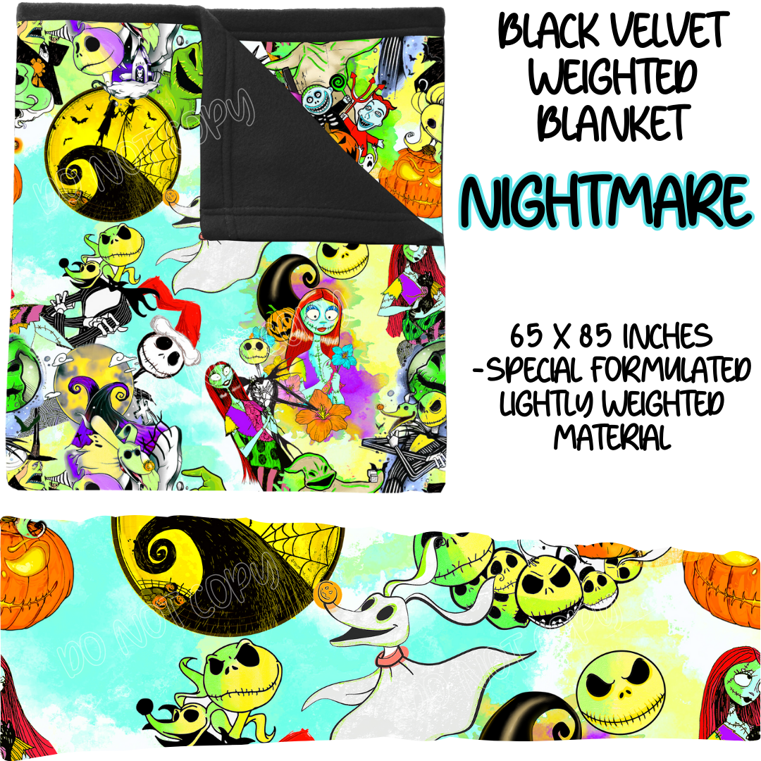 NIGHTMARE - BLACK VELVET WEIGHTED BLANKET ROUND 4 PREORDER CLOSING 10/16