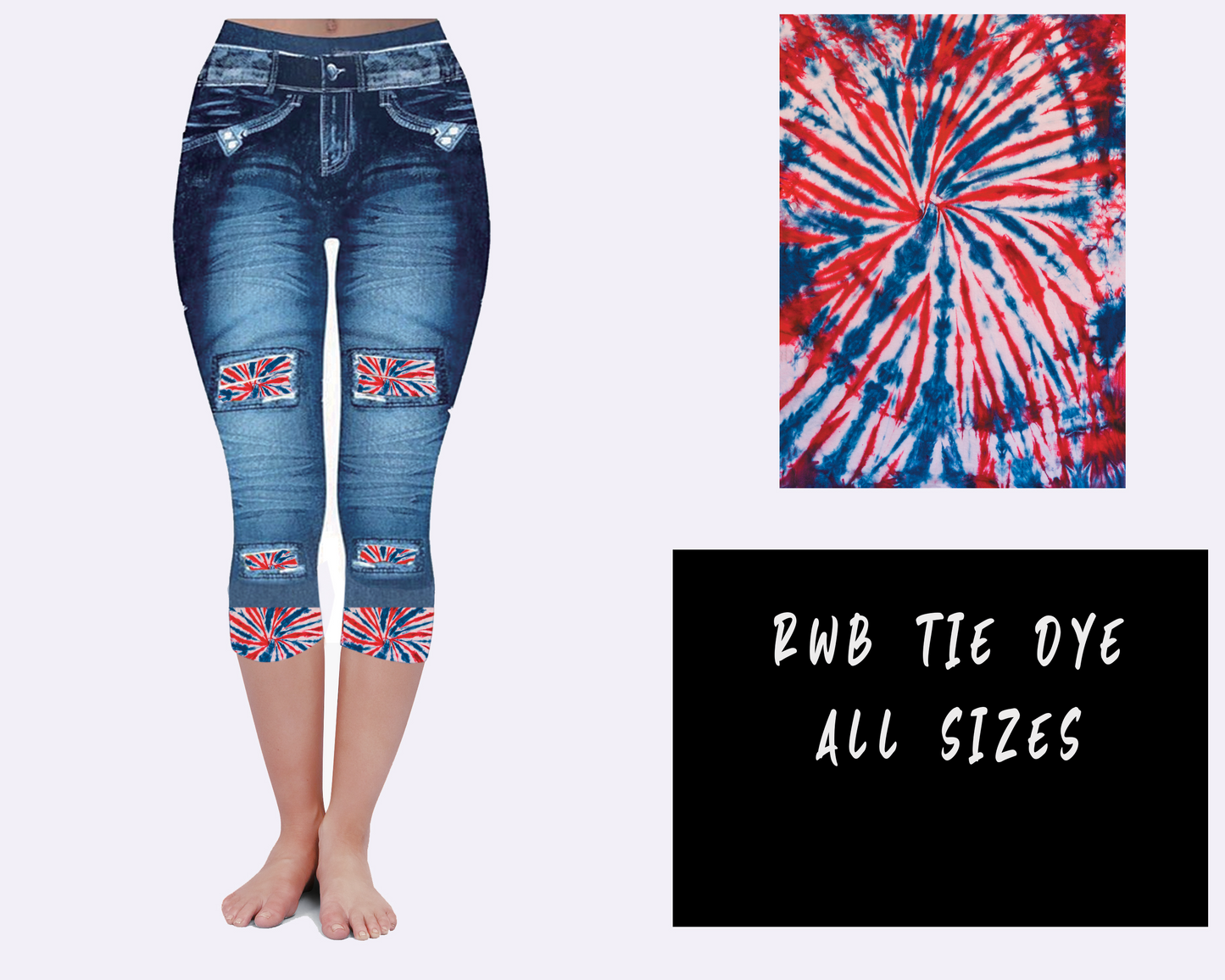 LEGGING JEAN RUN-RWB TIE DYE (ACTIVE BACK POCKETS)