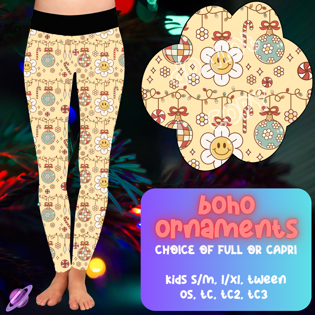 BOHO ORNAMENT - CHRISTMAS RUN - LEGGING/CAPRI PREORDER CLOSING 9/29