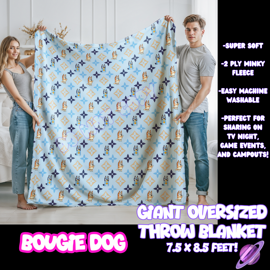 BOUGIE DOG- GIANT SHAREABLE THROW BLANKETS ROUND 10-PREORDER CLOSING 12/2