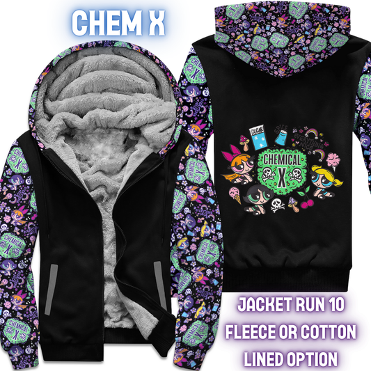 CHEM X - FLEECE/COTTON LINED JACKETS RUN 10 PREORDER CLOSING 10/26