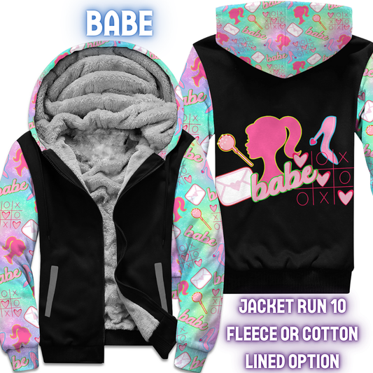 BABE - FLEECE/COTTON LINED JACKETS RUN 10 PREORDER CLOSING 10/26