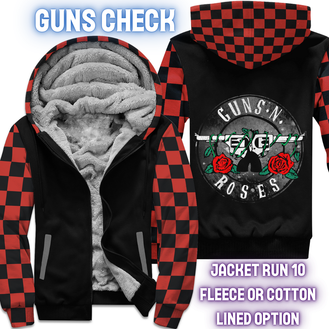 GUNS CHECK - FLEECE/COTTON LINED JACKETS RUN 10 PREORDER CLOSING 10/26