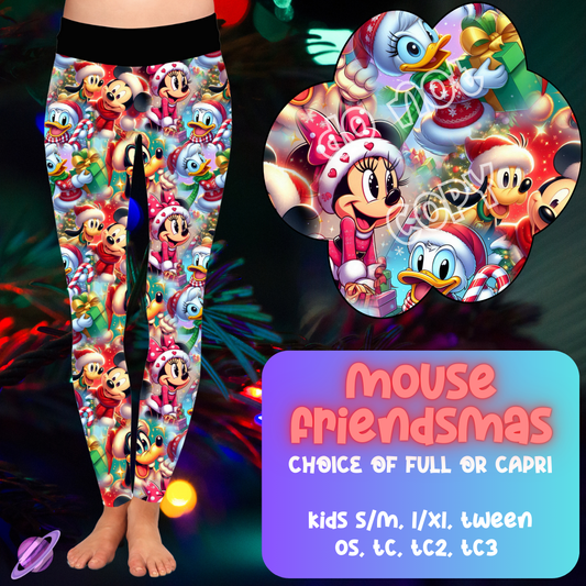 MOUSE FRIENDSMAS - CHRISTMAS RUN - LEGGING/CAPRI PREORDER CLOSING 9/29