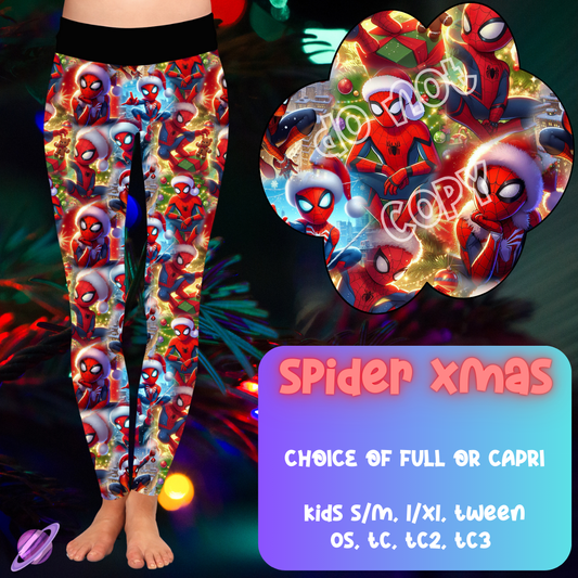 SPIDER XMAS - CHRISTMAS RUN - LEGGING/CAPRI PREORDER CLOSING 9/29