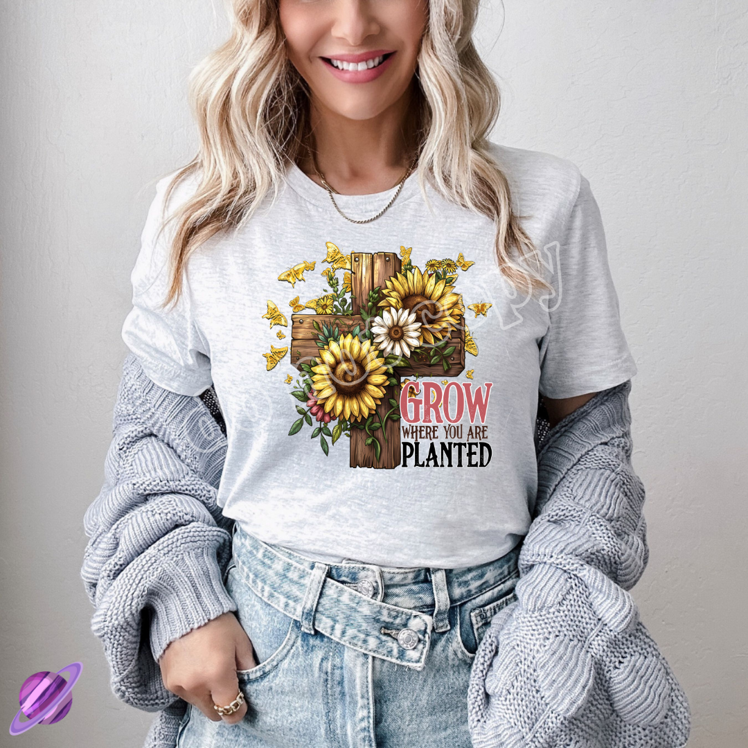 GROW WHERE YOU ARE PLANTED TEE
