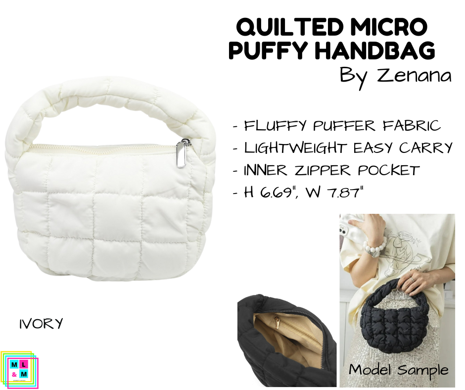 Quilted Micro Puffy Handbag - Multiple Colors