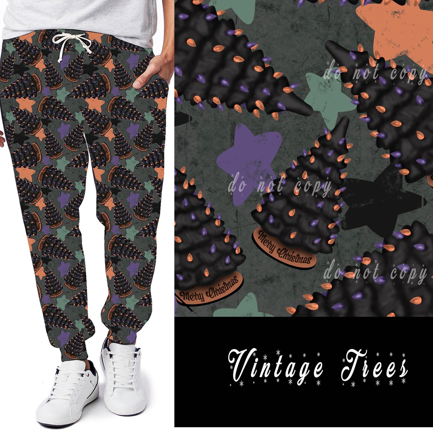 HOLIDAY BATCH 1- VINTAGE TREES LEGGINGS/JOGGERS