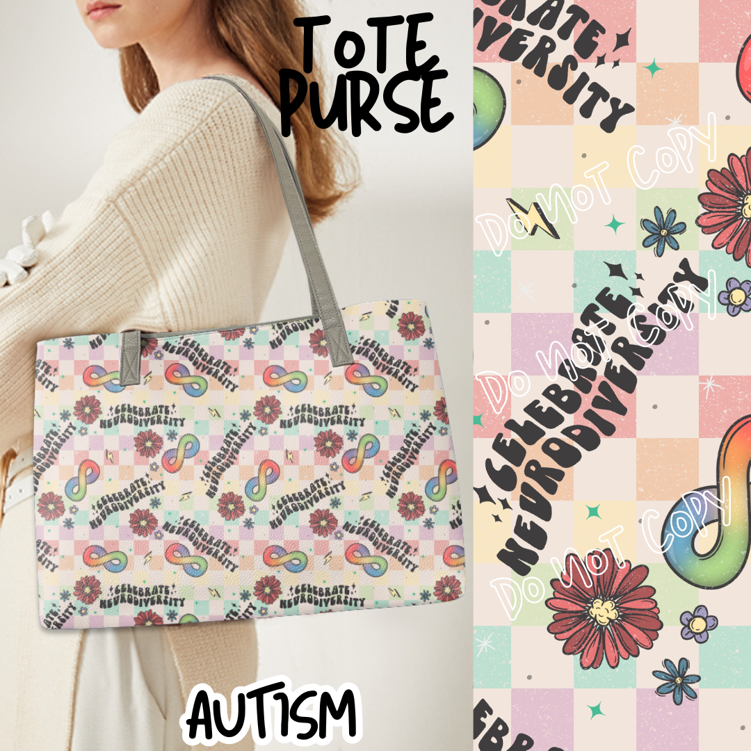 AUTISM - BAG RUN 3 - TOTE PURSE - PREORDER CLOSING 10/22