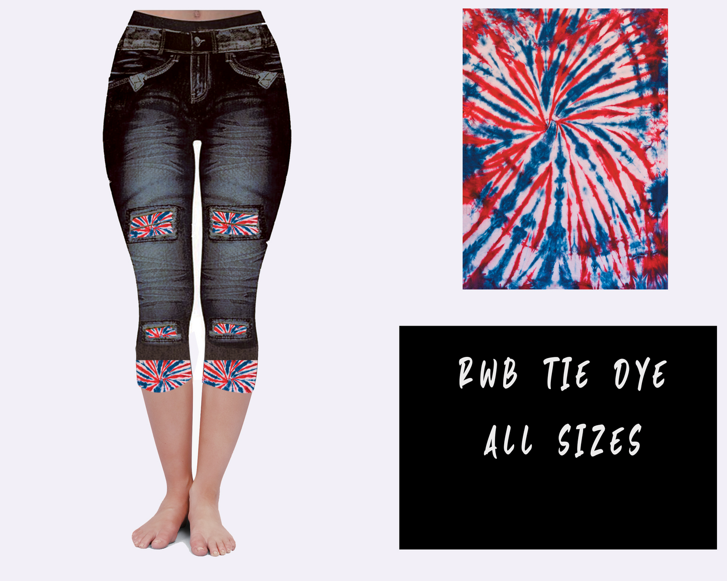 LEGGING JEAN RUN-RWB TIE DYE (ACTIVE BACK POCKETS)