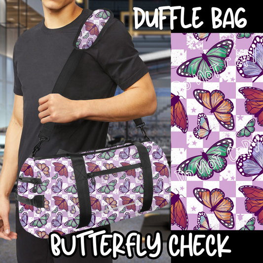 BUTTERFLY CHECK - BAG RUN 3 - DUFFLE BAG - PREORDER CLOSING 10/22