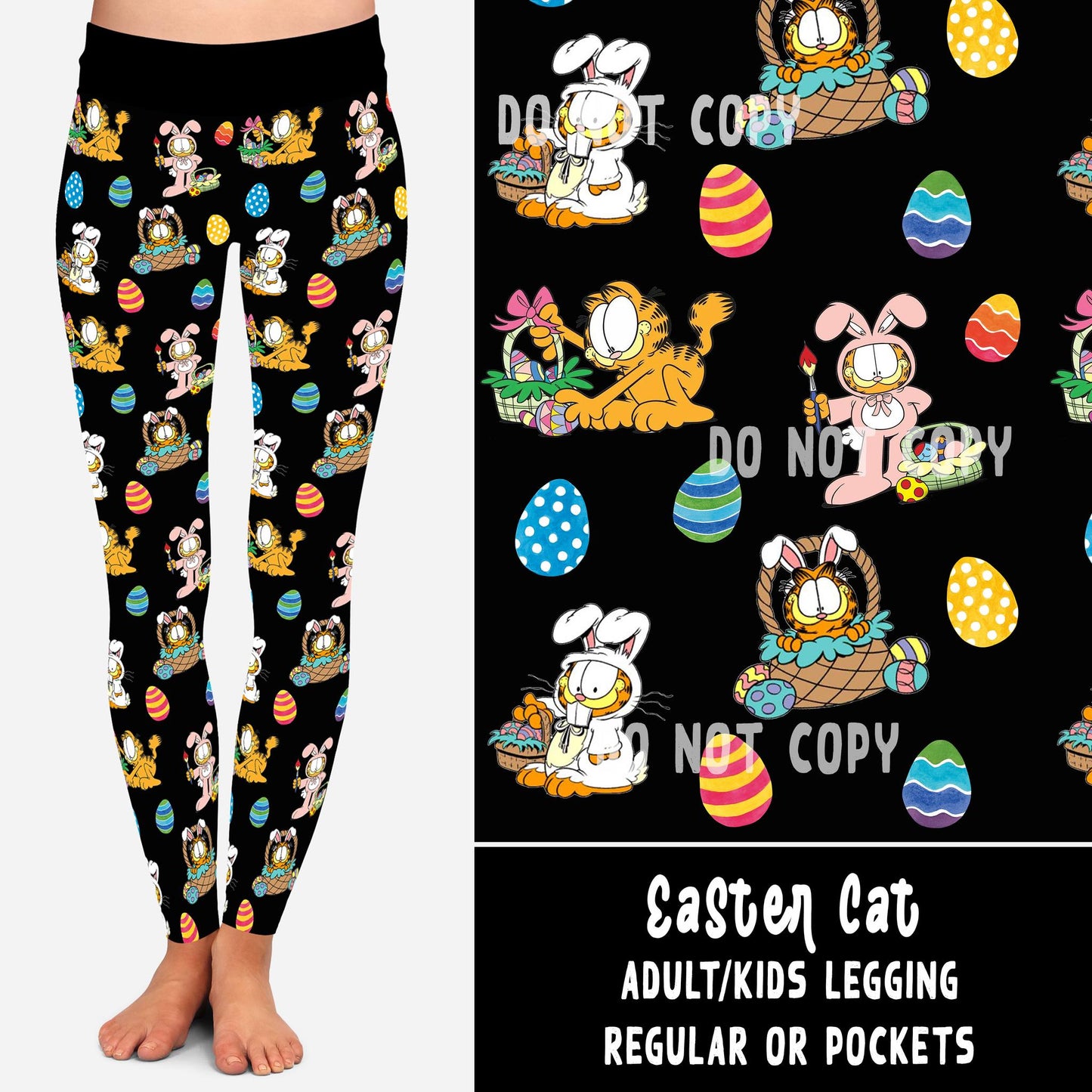 SPRING BASH RUN-EASTER CAT LEGGINGS/JOGGERS