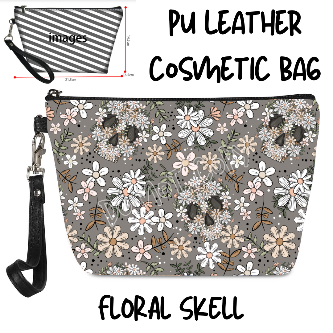 FLORAL SKELL - BAG RUN 3 - COSMETIC BAG - PREORDER CLOSING 10/22