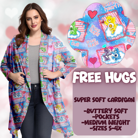 FREE HUGS - SOFT CARDGIAN LOVE YOU RUN CLOSING 11/30