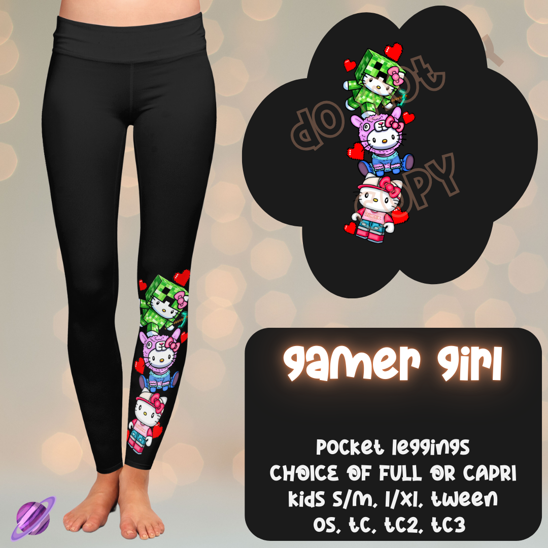 GAMER GIRL - ONE LEG SIMPLE SETS - LEGGING/CAPRI PREORDER CLOSING 11/13