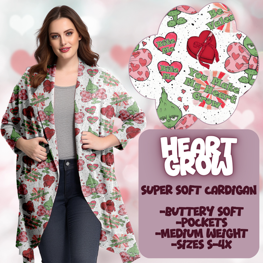 HEART GROW - SOFT CARDGIAN LOVE YOU RUN CLOSING 11/30