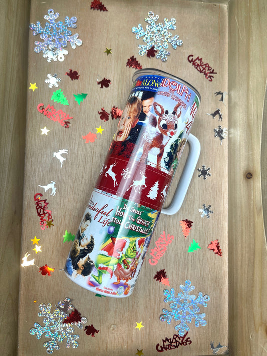 Christmas movie tumbler mug