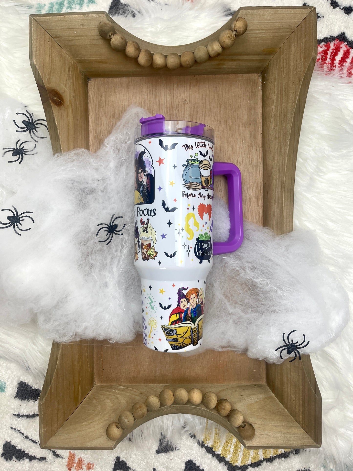 Purple Halloween tumbler