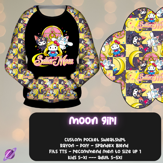 MOON GIRL - POCKET SWEATSHIRT - KITTY COSPLAY RUN CLOSING 11/15