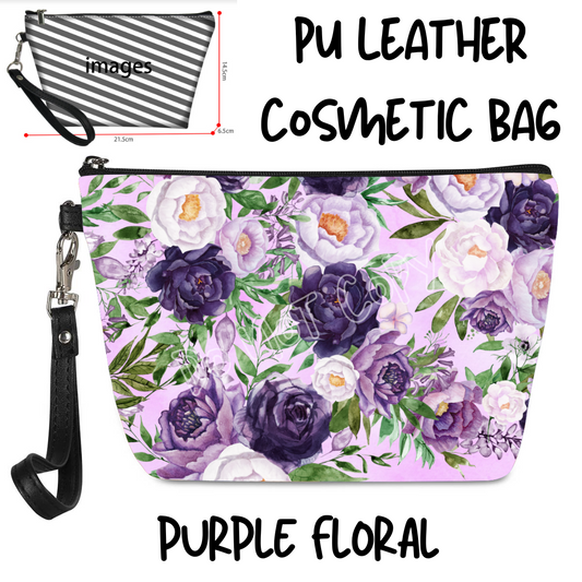 PURPLE FLORAL - BAG RUN 3 - COSMETIC BAG - PREORDER CLOSING 10/22