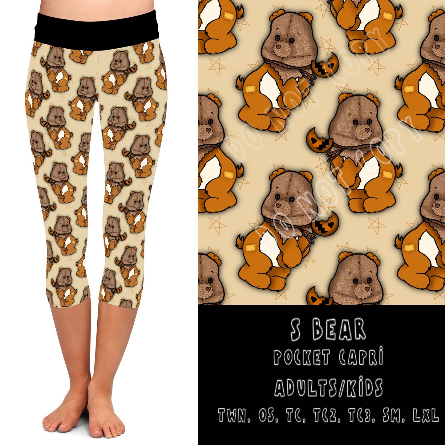 BEARY SCARY RUN- S BEAR-LEGGINGS/CAPRI/JOGGER/JOGGER CAPRI