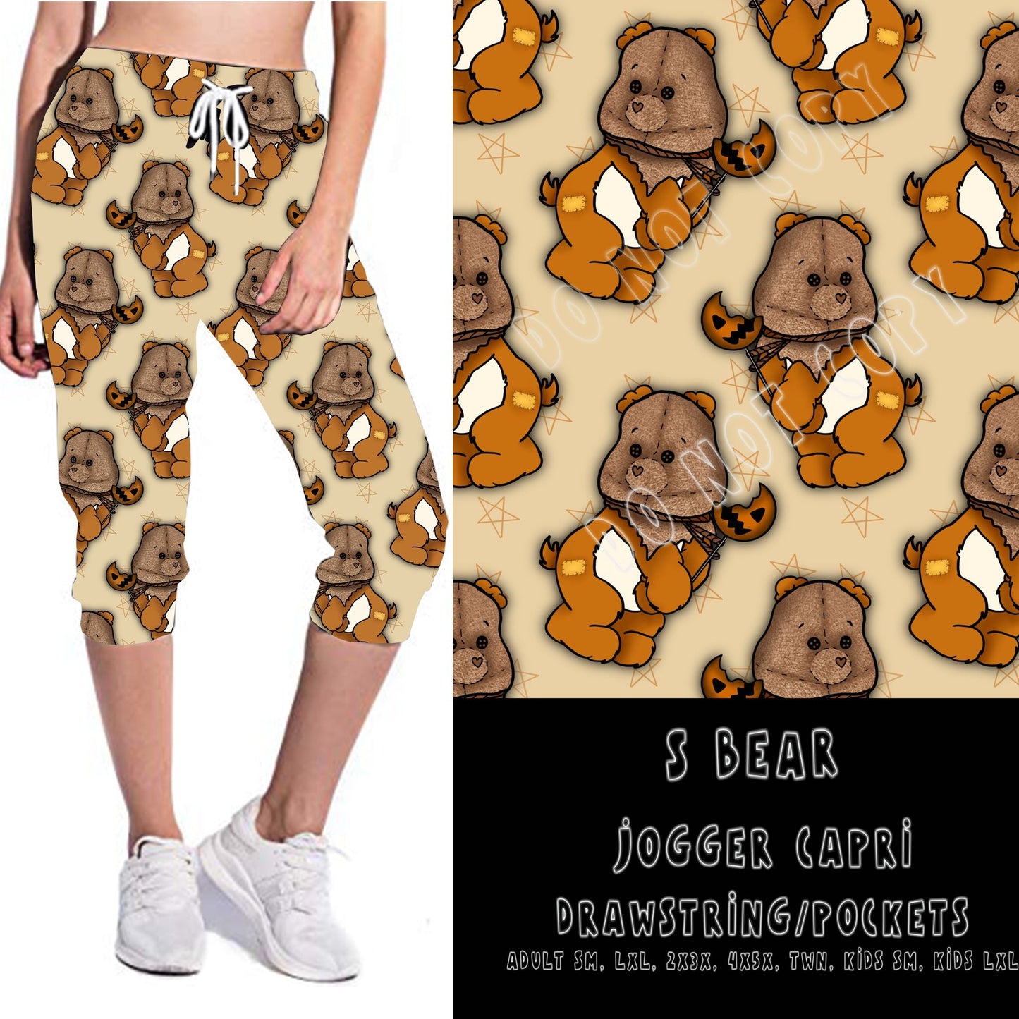 BEARY SCARY RUN- S BEAR-LEGGINGS/CAPRI/JOGGER/JOGGER CAPRI