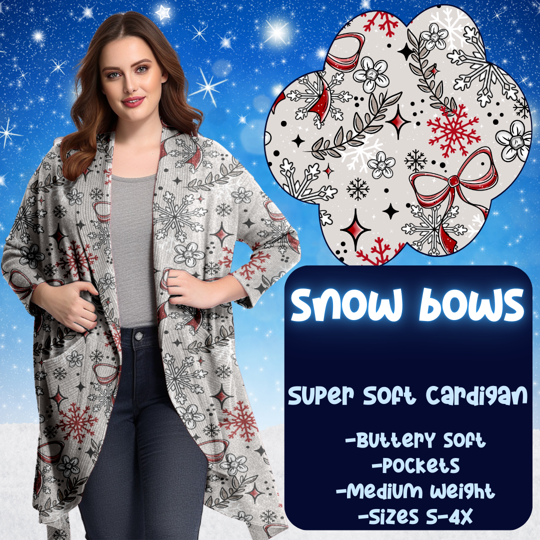 SNOW BOWS - SOFT CARDGIAN WINTER RUN CLOSING 10/29