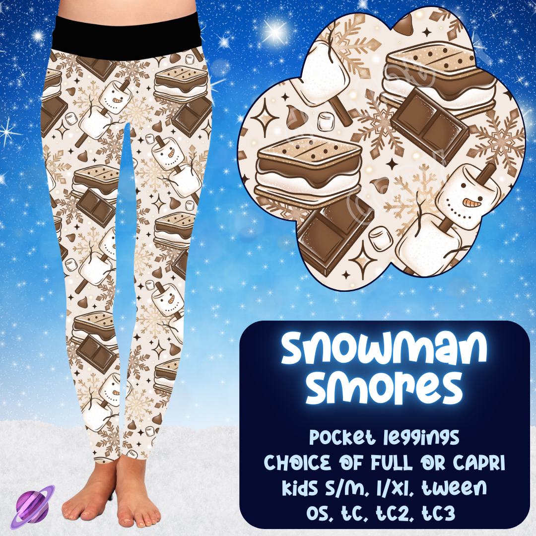 SNOWMAN SMORES - LEGGING/CAPRI WINTER RUN CLOSING 10/29