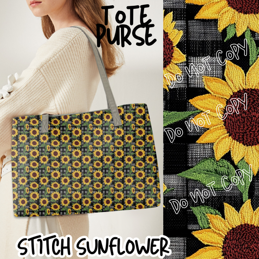 STITCH SUNFLOWER - BAG RUN 3 - TOTE PURSE - PREORDER CLOSING 10/22