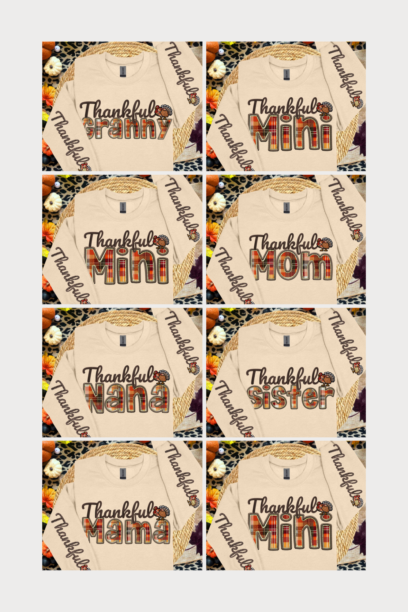 THANKFUL NAME SWEATSHIRTS